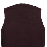 IZOD Mens Maroon & Navy Patterned V-Neck Sleeveless Jumper XL Cotton Blend