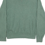 POLO RALPH LAUREN Mens Green Plain V-Neck Basic Knit Jumper M Cotton Classic