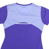 NEW BALANCE Womens Purple & Light Purple Modern T-Shirt S Short Sleeve Crew Neck