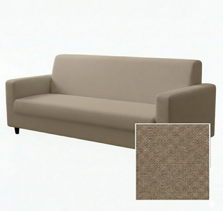 Anyseat 3-Seater Sofa Cover – Plain Beige Style Slipcover for Living Room Chair Protection