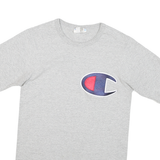 CHAMPION Mens Grey Cotton Blend Classic T-Shirt XS Short Sleeve Crew Neck Logo
