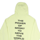 NIKE Mens Yellow Pigalle Cotton Pullover Hoodie XL The Power Of Sport Print