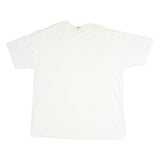 STAFFORD Mens White Plain Cotton T-Shirt 2XL Short Sleeve V-Neck Casual Basic