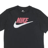 NIKE Mens Black Red & White Graphic T-Shirt M Short Sleeve Crew Neck Cotton