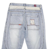 SOUTHERN Mens Cotton Blend Blue Casual Denim Shorts XL W34 Stylish Sewn