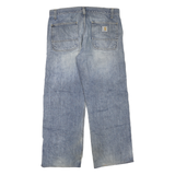 CARHARTT Mens Jeans Blue Regular Straight Denim Light W36 L30 Workwear