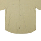 TIMBERLAND Mens Beige Check Shirt XL Cotton Blend Casual Short Sleeve