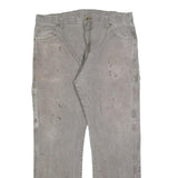 DICKIES Mens Cotton Blend Grey Relaxed Straight Trousers W38 L32 Workwear
