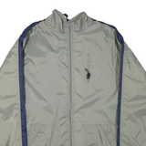 NIKE Mens Grey & Navy Lightweight Zip Jacket XL Polyester Blend Plain Casual