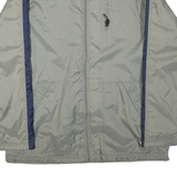 NIKE Mens Grey & Navy Lightweight Zip Jacket XL Polyester Blend Plain Casual