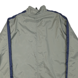 NIKE Mens Grey & Navy Lightweight Zip Jacket XL Polyester Blend Plain Casual