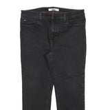 TOMMY HILFIGER Womens Black Regular Fit Straight Denim Jeans W34 L26 Classic