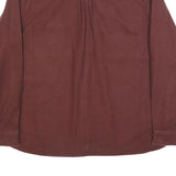 EDDIE BAUER Mens Maroon Cotton Shirt L Long Sleeve Button Pocket Casual