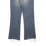 CARRERA Mens Jeans Blue Regular Flared Denim Light W34 L30 Distressed Hem Zip