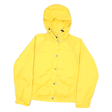 THE NORTH FACE Womens Yellow Outdoor Jacket M Polyester Blend Zip Hooded Plain
