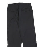 TEDDY'S Womens Cotton Blend Black Regular Fit Straight Leg Trousers W34 L32