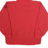 VANTAGE Mens Red Hooded Jacket M Polyester Plain Lightweight Casual