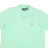 CHAPS Mens Green L Polo Shirt Cotton Blend Short Sleeve Embroidered Logo