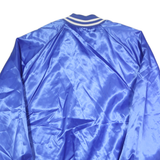 AUBURN Mens Blue & White Letterman Button Jacket 2XL Nylon Sports Retro