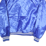 AUBURN Mens Blue & White Letterman Button Jacket 2XL Nylon Sports Retro