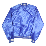 AUBURN Mens Blue & White Letterman Button Jacket 2XL Nylon Sports Retro