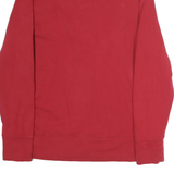 CALVIN KLEIN Mens Red 1/4 Zip Sweatshirt S Cotton Pullover Casual Outerwear