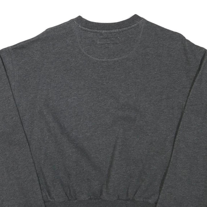 FILA Womens Grey Cropped Crew Neck Sweatshirt M Cotton Blend Pullover