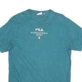 FILA Mens Blue Graphic T-Shirt S Short Sleeve Crew Neck Casual Sport