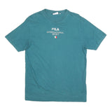 FILA Mens Blue Graphic T-Shirt S Short Sleeve Crew Neck Casual Sport