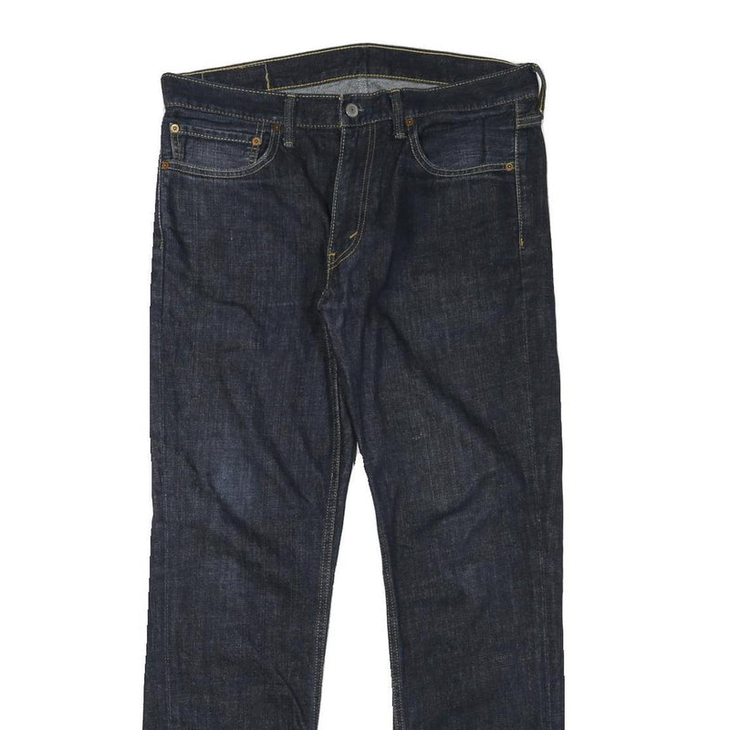 LEVI'S 511 Mens Slim Dark Blue Denim W34 L32 Zip Cotton Blend Jeans