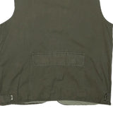 JUN DI Mens Green Cotton Blend Utility Jacket L Cotton Blend Plain Zip Pockets