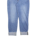 TOMMY HILFIGER Womens Slim Blue Denim Light Wash Jeans W34 L27 Cuffed Hem