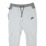 NIKE Mens Joggers Grey & White Slim Tapered M W31 L27 Cotton Blend Casual Wear