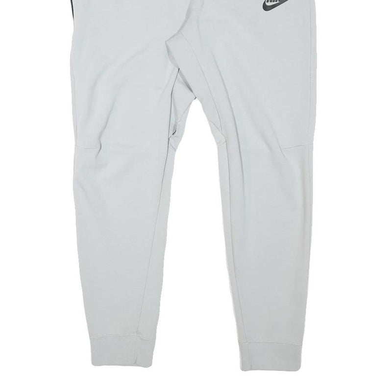 NIKE Mens Joggers Grey & White Slim Tapered M W31 L27 Cotton Blend Casual Wear