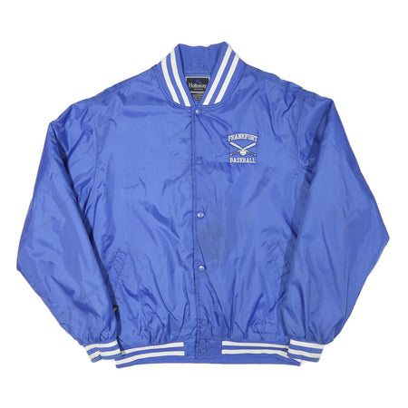 HOLLOWAY Mens Blue Baseball Button Jacket M Polyester Blend Varsity Sports