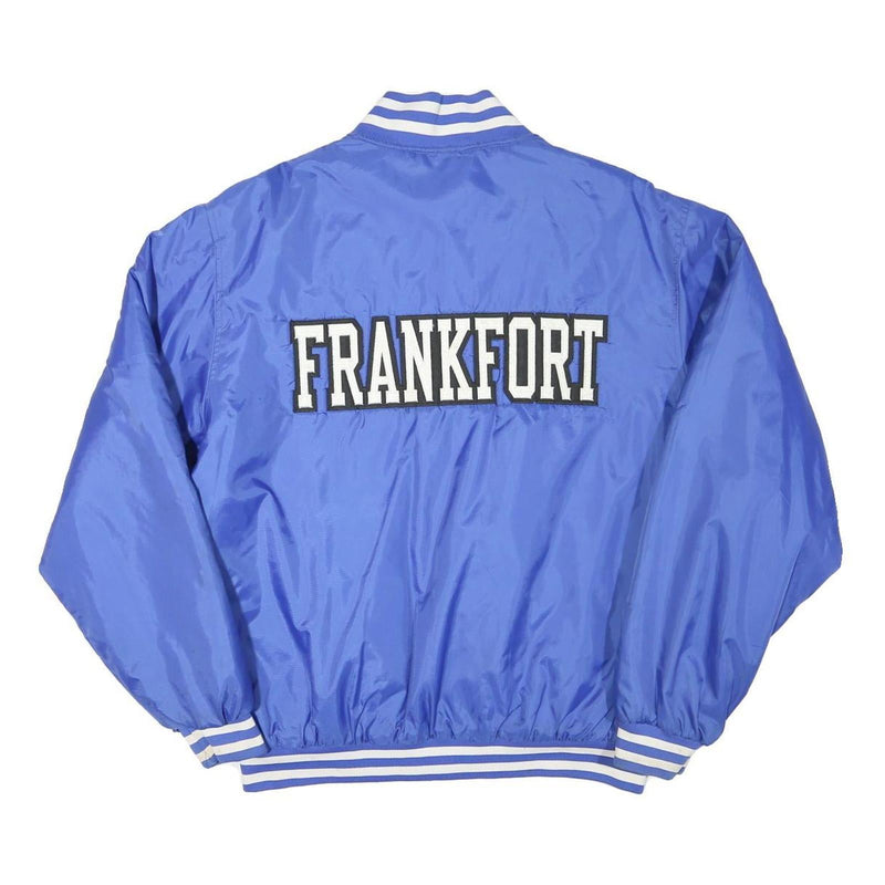 HOLLOWAY Mens Blue Baseball Button Jacket M Polyester Blend Varsity Sports