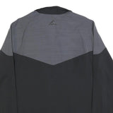 ADIDAS Mens Black & Grey Varsity Football Track Jacket L Polyester Zip