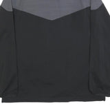 ADIDAS Mens Black & Grey Varsity Football Track Jacket L Polyester Zip