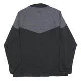 ADIDAS Mens Black & Grey Varsity Football Track Jacket L Polyester Zip