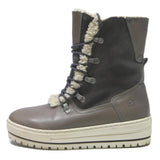 TAMARIS Womens Lace-Up Ankle Boots Grey & Black Synthetic UK 5 Winter Warmth