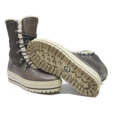 TAMARIS Womens Lace-Up Ankle Boots Grey & Black Synthetic UK 5 Winter Warmth