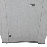 JACK AND JONES Mens Grey Core Patterned Cotton Blend V-Neck Jumper XL Casual