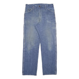 DICKIES Mens Regular Fit Blue Denim Jeans W34 L31 Workwear Straight Leg Zip