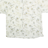 SUMMA Mens White & Green Palm Tree Print Casual Shirt XL Summer Pattern Cotton