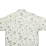 SUMMA Mens White & Green Palm Tree Print Casual Shirt XL Summer Pattern Cotton