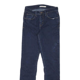 LEVI'S Womens Slim Blue Denim Slim Jeans Cotton Blend W25 L29 Stylish Zip