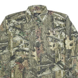 RED HEAD Mens Green Camo Long Sleeve Shirt L Cotton Blend Hunting Outdoor