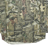 RED HEAD Mens Green Camo Long Sleeve Shirt L Cotton Blend Hunting Outdoor