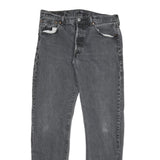 LEVI'S Mens Slim Black Denim Jeans W30 L30 Button Closure Regular Fit Casual