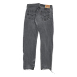 LEVI'S Mens Slim Black Denim Jeans W30 L30 Button Closure Regular Fit Casual